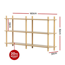 Load image into Gallery viewer, Artiss Bookshelf 3 Tiers Bookcase Display Shelves Wooden Storage Stand Rack Pine
