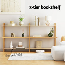 Load image into Gallery viewer, Artiss Bookshelf 3 Tiers Bookcase Display Shelves Wooden Storage Stand Rack Pine