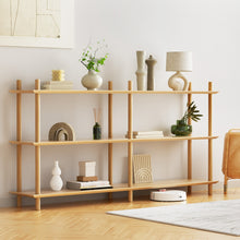 Load image into Gallery viewer, Artiss Bookshelf 3 Tiers Bookcase Display Shelves Wooden Storage Stand Rack Pine