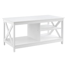 Load image into Gallery viewer, Artiss Coffee Table Storage Shelf White