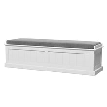 Load image into Gallery viewer, Artiss Storage Ottoman Blanket Box 140cm Fluted Grey