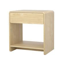 Load image into Gallery viewer, Artiss Bedside Table Drawer Open Shelf Pine