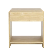 Load image into Gallery viewer, Bedside Table Drawer Open Shelf Pine