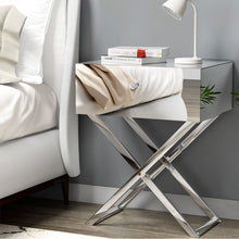 Load image into Gallery viewer, Mirrored Bedside Table Drawers Side Table Storage Nightstand Silver MOCO