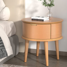 Load image into Gallery viewer, Bedside Table Drawers Curved Side End Table Storage Nightstand Oak ENZO