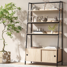 Load image into Gallery viewer, Bookshelf 5 Tier Cube Cabinet MIRA Oak