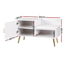 Load image into Gallery viewer, Artiss Shoe Rack Cabinet Bench 6 Pairs White