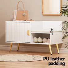 Load image into Gallery viewer, Artiss Shoe Rack Cabinet Bench 6 Pairs White
