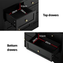 Load image into Gallery viewer, Artiss 7 Chest of Drawers Dresser Table Black