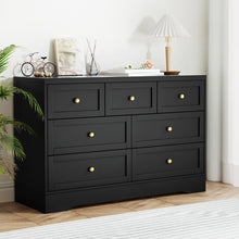 Load image into Gallery viewer, Artiss 7 Chest of Drawers Dresser Table Black