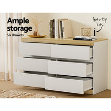 Load image into Gallery viewer, 6 Chest of Drawers Cabinet Dresser Table Tallboy Storage Bedroom White