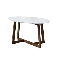 Load image into Gallery viewer, Artiss Coffee Table Oval Marble Effect