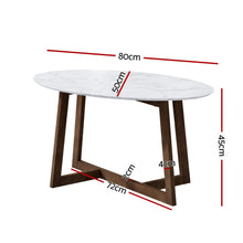 Load image into Gallery viewer, Artiss Coffee Table Oval Marble Effect