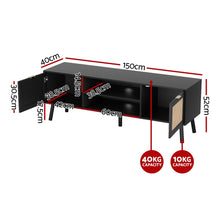 Load image into Gallery viewer, Artiss TV Unit 150cm Storage Cabinet Black