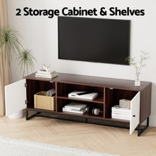 Load image into Gallery viewer, Artiss TV Unit 150cm Storage Shelves Walnut White
