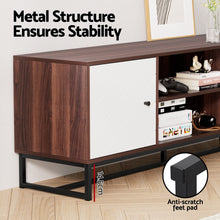 Load image into Gallery viewer, Artiss TV Unit 150cm Storage Shelves Walnut White