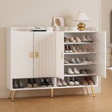 Load image into Gallery viewer, Artiss Shoe Rack Cabinet 5 Tiers 30 Pairs White