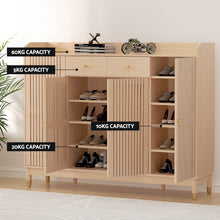 Load image into Gallery viewer, Artiss Shoe Rack Cabinet with Shelves 26 Pairs Pine