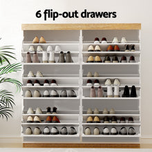 Load image into Gallery viewer, Artiss Shoe Rack Cabinet 3-Tier 45 Pairs White