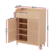 Load image into Gallery viewer, Artiss Shoe Rack Cabinet 4-Tier 16 Pairs Pine