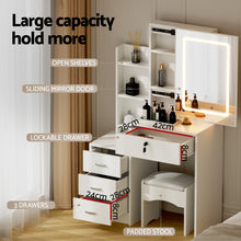 Load image into Gallery viewer, Artiss Dressing Table Vanity Desk Set Stool Led White