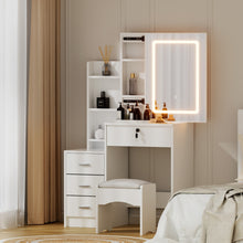 Load image into Gallery viewer, Artiss Dressing Table Vanity Desk Set Stool Led White