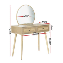 Load image into Gallery viewer, Artiss Dressing Table Set Rattan Frances
