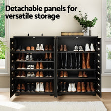 Load image into Gallery viewer, Artiss Shoe Rack Storage Cabinet 20 Pairs 5-tier Black Alster