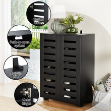 Load image into Gallery viewer, Artiss Shoe Rack Storage Cabinet 20 Pairs 5-tier Black Alster