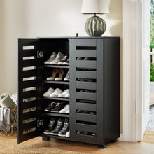Load image into Gallery viewer, Artiss Shoe Rack Storage Cabinet 20 Pairs 5-tier Black Alster