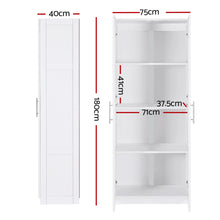 Load image into Gallery viewer, 2 Door Buffet Sideboard Cupboard Cabinet Pantry White