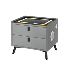 Load image into Gallery viewer, Artiss Smart Bedside Table with Wireless Charging - AIKA Grey