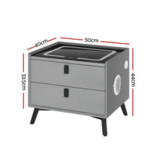 Load image into Gallery viewer, Artiss Smart Bedside Table with Wireless Charging - AIKA Grey