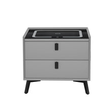 Load image into Gallery viewer, Artiss Smart Bedside Table with Wireless Charging - AIKA Grey