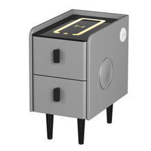Load image into Gallery viewer, Artiss Smart Bedside Table 2 Drawers with Wireless Charging Ports LED Grey AIDA