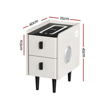 Load image into Gallery viewer, Artiss Smart Bedside Table with Wireless Charging - AIDA White