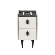 Load image into Gallery viewer, Artiss Smart Bedside Table with Wireless Charging - AIDA White