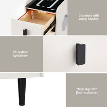 Load image into Gallery viewer, Artiss Smart Bedside Table with Wireless Charging - AIDA White