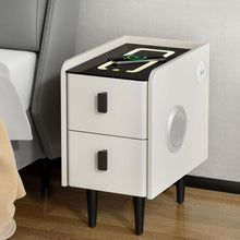 Load image into Gallery viewer, Artiss Smart Bedside Table with Wireless Charging - AIDA White