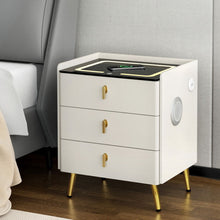 Load image into Gallery viewer, Artiss Bedside Table Wireless Charging - ALMA White