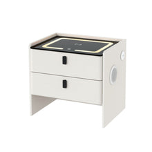 Load image into Gallery viewer, Artiss Smart Bedside Table Wireless Charging - BESS White
