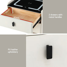 Load image into Gallery viewer, Artiss Smart Bedside Table Wireless Charging - BESS White