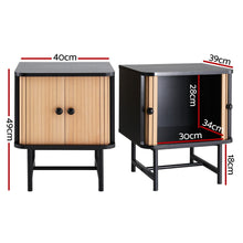 Load image into Gallery viewer, Artiss Bedside Table with Sliding Doors BORIS