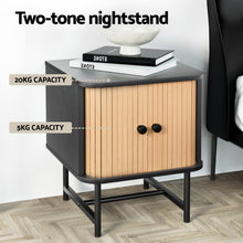 Load image into Gallery viewer, Artiss Bedside Table with Sliding Doors BORIS