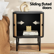 Load image into Gallery viewer, Artiss Bedside Table with Sliding Doors BORIS