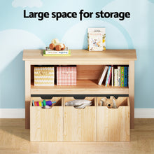 Load image into Gallery viewer, Keezi Kids Bookshelf 3 Drawers Storage Children Bookcase Toy Organiser Display Wooden