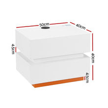 Load image into Gallery viewer, Artiss Smart Bedside Table LED Wireless Charging Ada