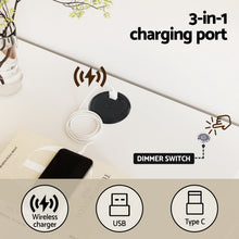 Load image into Gallery viewer, Artiss Smart Bedside Table LED Wireless Charging Ada