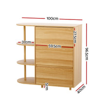 Load image into Gallery viewer, Artiss Chest of 3 Drawers Storage Cabinet 3 Shelves Pine