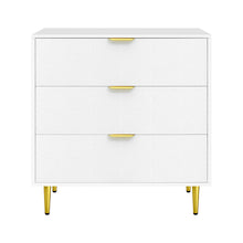 Load image into Gallery viewer, Artiss 3 Chest of Drawers Lowboy Cabinet White